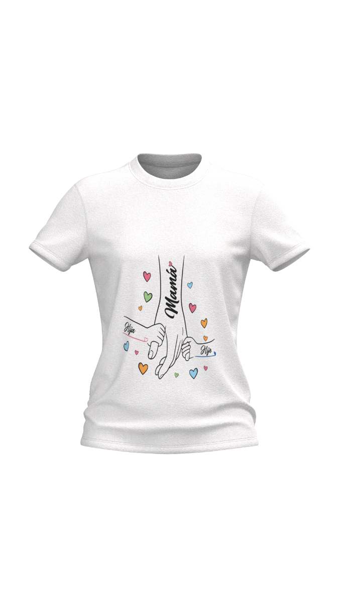 Polo Sublimado Para el día de la Madre (Diseño Manos De Amor)