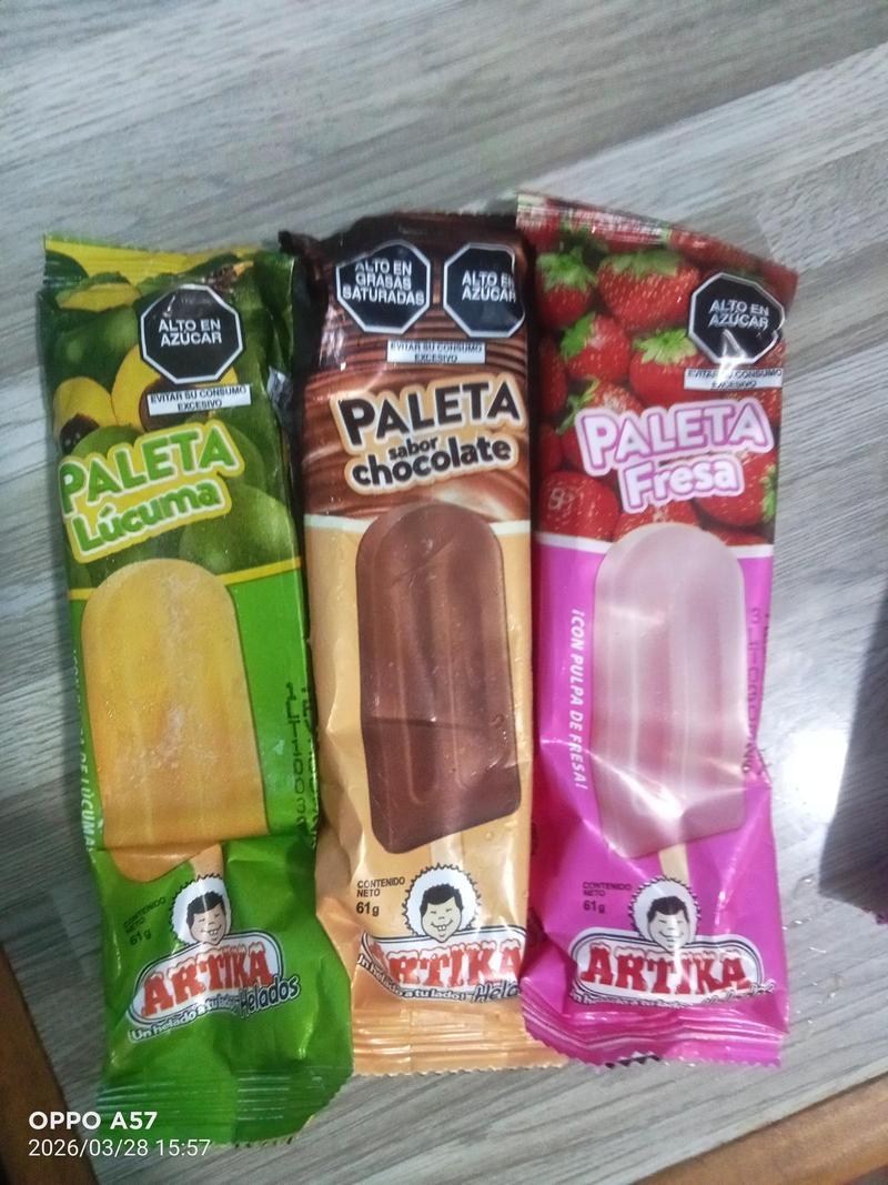 Paletas de Crema